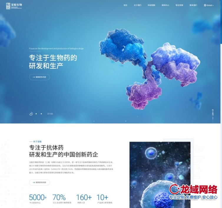 湛江生物制药企业定制湛江官网设计方案‌ 行业合规性 科研权威性 患者服务 6大核心模块
